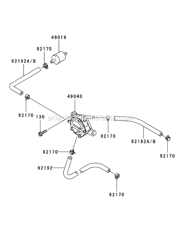Kawasaki Fxt00v-Bs04 Fuel Tank & Fuel Valve Diagram and Parts List for S7237-KW 53AP8DU8750 Cub Cadet Sprayer